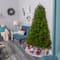 7ft. Pre-Lit Cambridge Spruce Flat Back Artificial Christmas Tree with Warm White Multifunction LED Lights